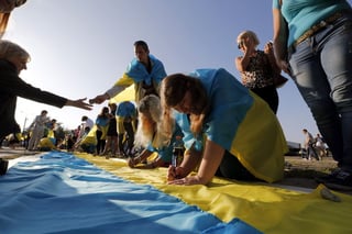 Crisis. Miles de ucranianos han salido a las calles para protestar y mostrar su indignación ante la injerencia rusa.