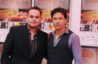 

  El cineasta Fernando Santoyo y el actor Raúl Méndez.