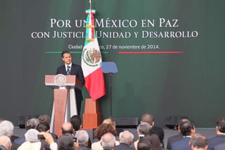 Enrique Peña Nieto anunció hoy diversas acciones para fortalecer el Estado de Derecho ante la crisis por el caso Ayotzinapa. (Notimex) 
