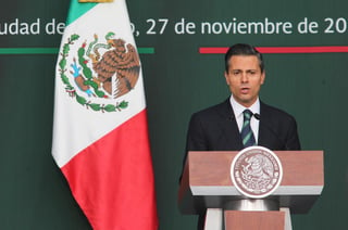 El presidente Enrique Peña Nieto anunció hoy 10 acciones para reforzar el Estado de Derecho. (Notimex)