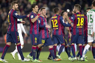 El Barcelona se despidió de 2014 con una goleada ante el Córdoba (5-0), un rival que pagó su falta de atrevimiento. (EFE) 