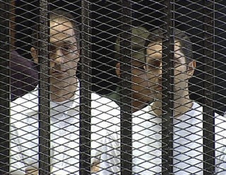 Libertad. Fotografía  del 3 de agosto de 2011 en la que se muestra a los hijos del del expresidente egipcio Hosni Mubarak.