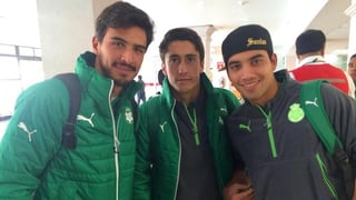 Junto al mensaje aparece una imagen de los jugadores Oswaldo Alanís, José Abella y Adrián Aldrete. (Twitter)