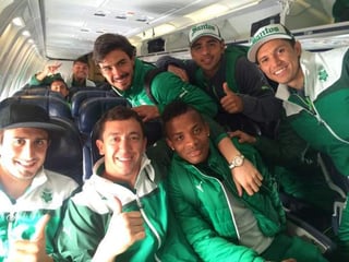 El buen ánimo reinó en el equipo verdiblanco durante el viaje a Zacatecas.