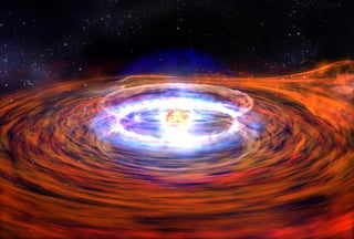 Los agujeros negros son la concentración de densidad más grande que existe, lo que significa que todo el material que contiene está comprimido hasta el infinito, a pesar de lo cual ocupan apenas un punto en el universo. (EFE)