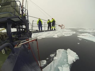 Alertaron de que el deshielo en el océano Ártico continua creciendo y que en los próximos 30 años el retroceso del casquete polar hará que aumente la navegación y la actividad humana e industrial en la región. (ARCHIVO)