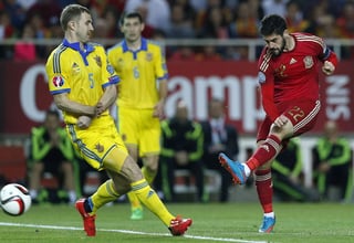 España consiguió con mucho sufrimiento el triunfo ante Ucrania con solitario gol, en duelo del Grupo C de la eliminatoria de Eurocopa. (EFE)
