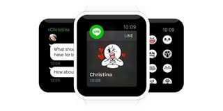 Apple Watch incluirá una aplicación que conecta con el servicio de mensajería Line del iPhone para recibir nuevos mensajes y contestar con 'stikers' y emoticonos. (ARCHIVO)