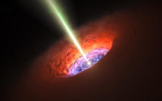 Los investigadores han conseguido detectar, 'por primera vez y de forma clara', la señal de un intensísimo campo magnético justo en el lugar donde nace el chorro de materia que se escapa del agujero negro, muy cerca de una zona llamada 'horizonte de sucesos'. (ARCHIVO)