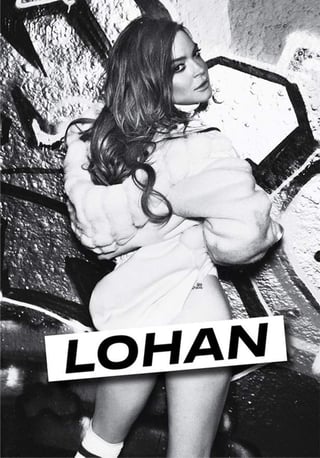 Lindsay Lohan presumió su nuevo tatuaje en una foto para la revista Notion. (Especial)