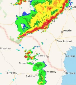 Continúan las condiciones para la posible formación de torbellinos o tornados en el norte de Coahuila y Nuevo León.