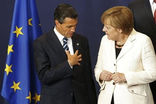 Clave. El presidente tuvo una distendida reunión con la canciller alemana Ángela Merkel.