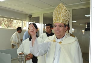 Evento. Nuncio Apostólico realizó una bendición y recorrido por las instalaciones del edificio académico del Seminario de Torreón. (Ramón Sotomayor)