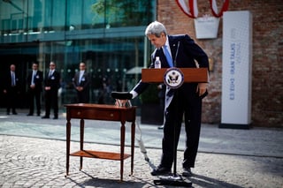 El 20 de julio. John Kerry aseguró en Viena que viajará a Cuba para abrir la embajada. 