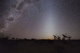 La galaxia fue descubierta por el telescopio SKA Pathfinder (ASKAP) que tiene la Organización para la Investigación Industrial y Científica de la Mancomunidad de Australia (CSIRO) en el Observatorio Radio-Astronómico Murchison. (EFE)