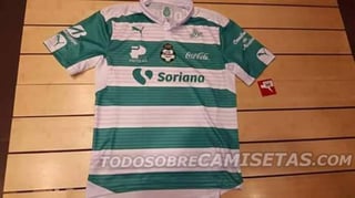 Desde el jueves ya comenzaron a circular en redes sociales fotografías de la camiseta de local de Santos. (Twitter)