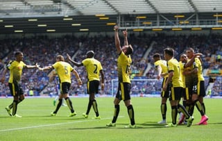 Layún anotó su primer gol con Watford en empate 2-2 ante Everton. (Twitter)
