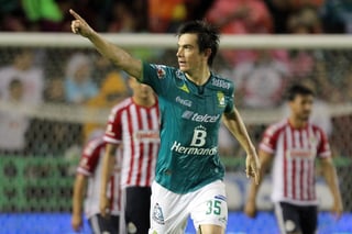 El defensor de León, Ignacio González, marcó el único gol del partido. 'La Fiera' es líder general del Apertura 2015. (Jam Media)