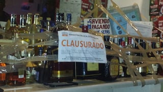 Operativo. En operativo a bares y cantinas de Torreón, autoridades clausuran tres establecimientos. 