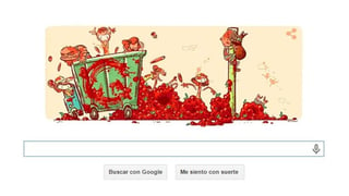 Google se unió al festejo de la 'Tomatina' con un doodle. 