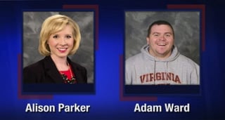 El camarógrafo de 27 años Adam Ward y la reportera murieron por los disparos de su excompañero de trabajo Vester Lee Flanagan, conocido como Bryce Williams en los medios, mientras informaban en vivo. (EFE)
