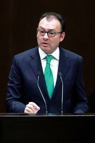 Luis Videgaray comparece por informe y paquete económico ante el Senado. (Archivo)
