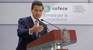Peña Nieto subrayó que la competencia no es un fin en sí mismo, sino un medio para ser mejores, más productivos y lograr que la sociedad tenga condiciones de mayor prosperidad. (Especial) 
