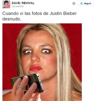 Los usuarios de las redes sociales reaccionaron a las fotografías al natural de Justin Bieber. (Twitter)