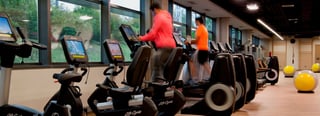 Socios.  Un estudio revela que los gimnasios con máquinas para hacer ejercicio han aumentado la inscripción en 20 %.