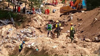 El alud se registró el pasado 1 de octubre y enterró a más de 25 metros de profundidad a alrededor de un centenar de viviendas del barrio El Cambray, ubicado entre dos pequeñas montañas al sureste de la Ciudad de Guatemala. (NOTIMEX)