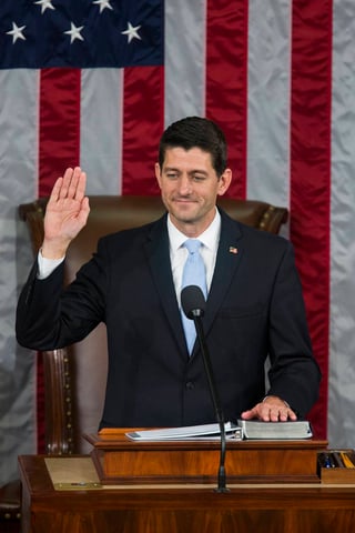 Nominación. Paul Ryan, nominado como representante de los republicanos en la Cámara Baja.
