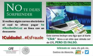 Fraude. Es importante no dar click, no proporcionar información ante la aparición de estos correos falsos. (ARCHIVO)