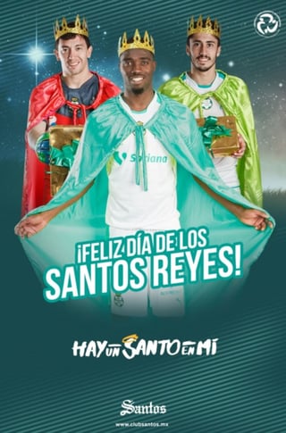 Santos Laguna deseó a todos sus aficionados un “Feliz Día de los Santos Reyes”. (TWITTER)