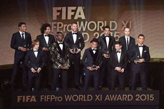 Los cuatro jugadores madridistas estuvieron el lunes en la Gala del Balón de Oro de la FIFA 2015, donde conocieron su inclusión en el once del año.