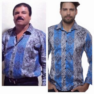 Una camisa como la que usó Joaquín 'El Chapo' Guzmán en la foto con Sean Penn, puede ser adquirida en barabasmen.com por unos 128 dólares.