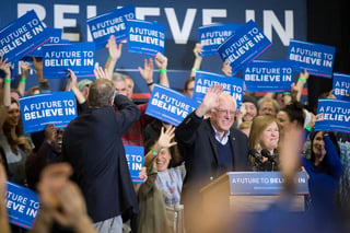 Favorito. Bernie Sanders se perfila como ganador en las primarias de Nueva Hampshire.