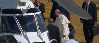 El Papa se traslada en helicóptero a Tuxtla Gutiérrez. (ESPECIAL) 