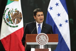 Mensaje. El presidente de Honduras, Juan Orlando Hernández, ofrece un mensaje en Palacio Nacional.
