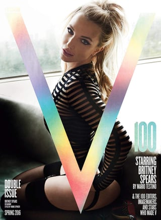 Britney Spears lució un rostro muy diferente en la portada de V Magazine. (ESPECIAL)