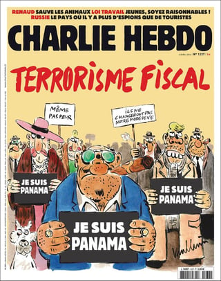Ironiza Charlie Hebdo el escándalo 'Panama Papers'
