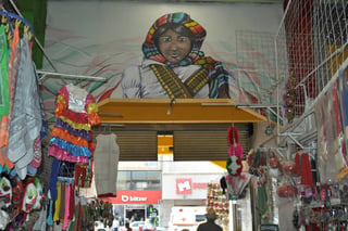 Imagen. En las paredes del mercado Juárez, ya se pueden apreciar seis murales, de los 12 que se tienen proyectados. (GUADALUPE MIRANDA)