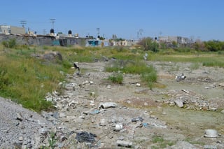 Piden solución. Un terreno húmedo y lleno de suciedad ha generado problemas en viviendas de Campo Nuevo Zaragoza. (ROBERTO ITURRIAGA)