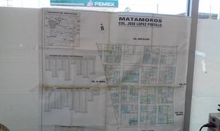 Subsidio. En el Municipio de Matamoros tiene un plano de las viviendas que aún no han sido esctrituradas. (MARY VÁZQUEZ)