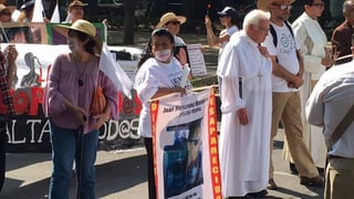 En la marcha participa José Raúl Vera López, obispo de la Diócesis de Saltillo. (EL SIGLO DE TORREÓN) 
