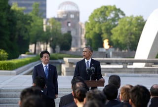 El presidente hizo votos por un mundo libre de armas nucleares. (AP)