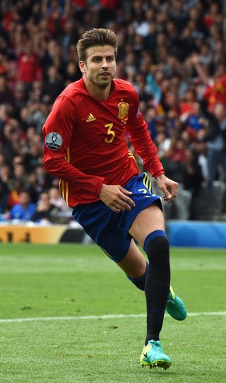El defensa Gerald Piqué fue el autor del gol de la victoria de España. 