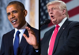 Obama y Trump difieren en política, pero también en aspectos personales. (ESPECIAL)