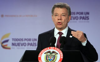 En una declaración que hizo en la Casa de Nariño, Santos dijo que recibió 'con entusiasmo la designación de tres voceros del Centro Democrático'. (ARCHIVO)