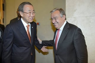 Relevo. El exprimer ministro portugués António Guterres será, a partir de enero, el nuevo secretario general de la ONU .