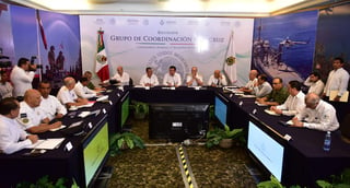 Miguel Ángel Osorio Chong encabezó en Coatzacoalcos la reunión del Grupo de Coordinación Veracruz. (NOTIMEX) 